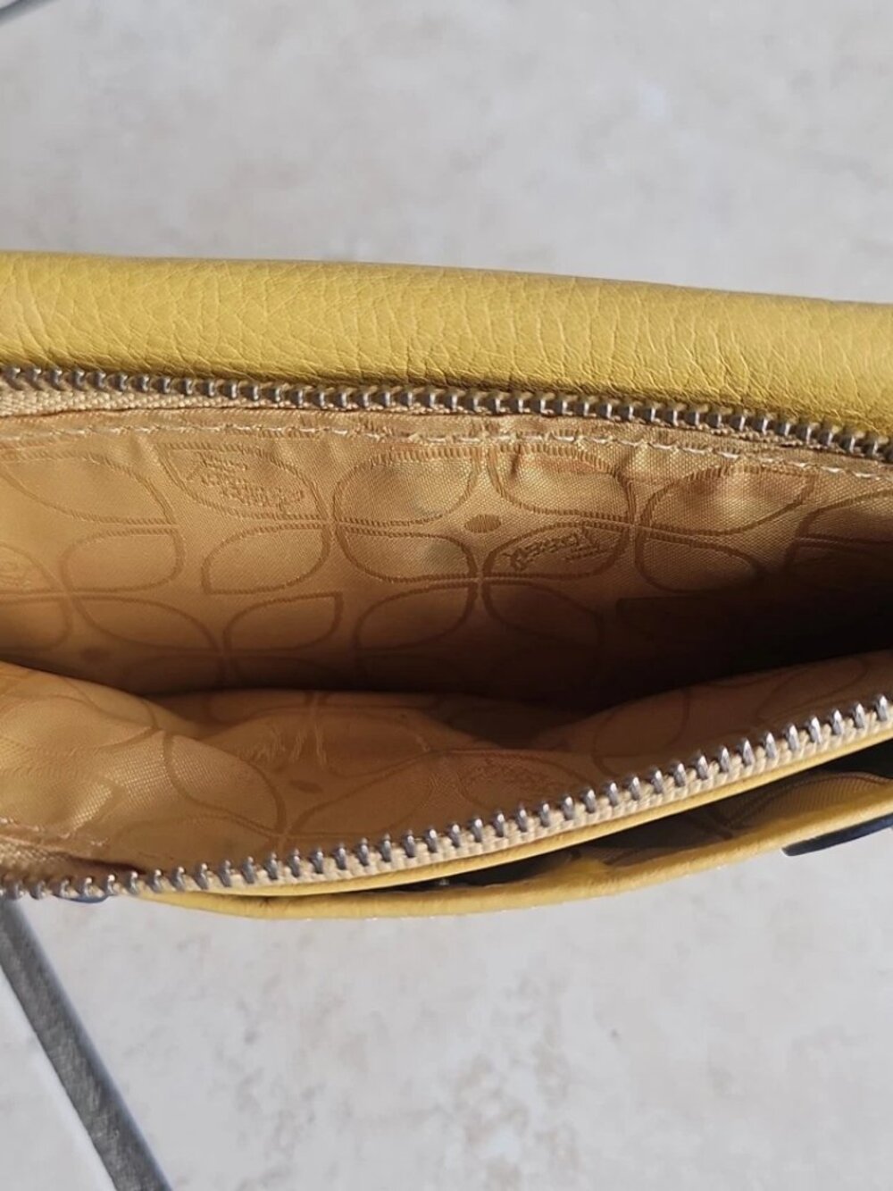 Fossil Yellow Leather Flap Wallet/Clutch - Picture 4 of 7